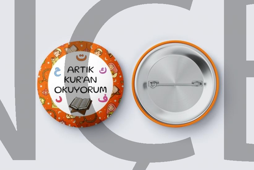 Artık Kuran Okuyorum - Turuncu İğneli Rozet