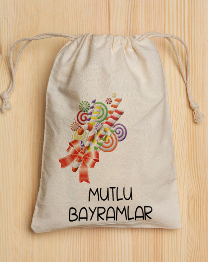 Şekerli Mutlu Bayramlar - Çocuk Bayram Harçlık Kesesi